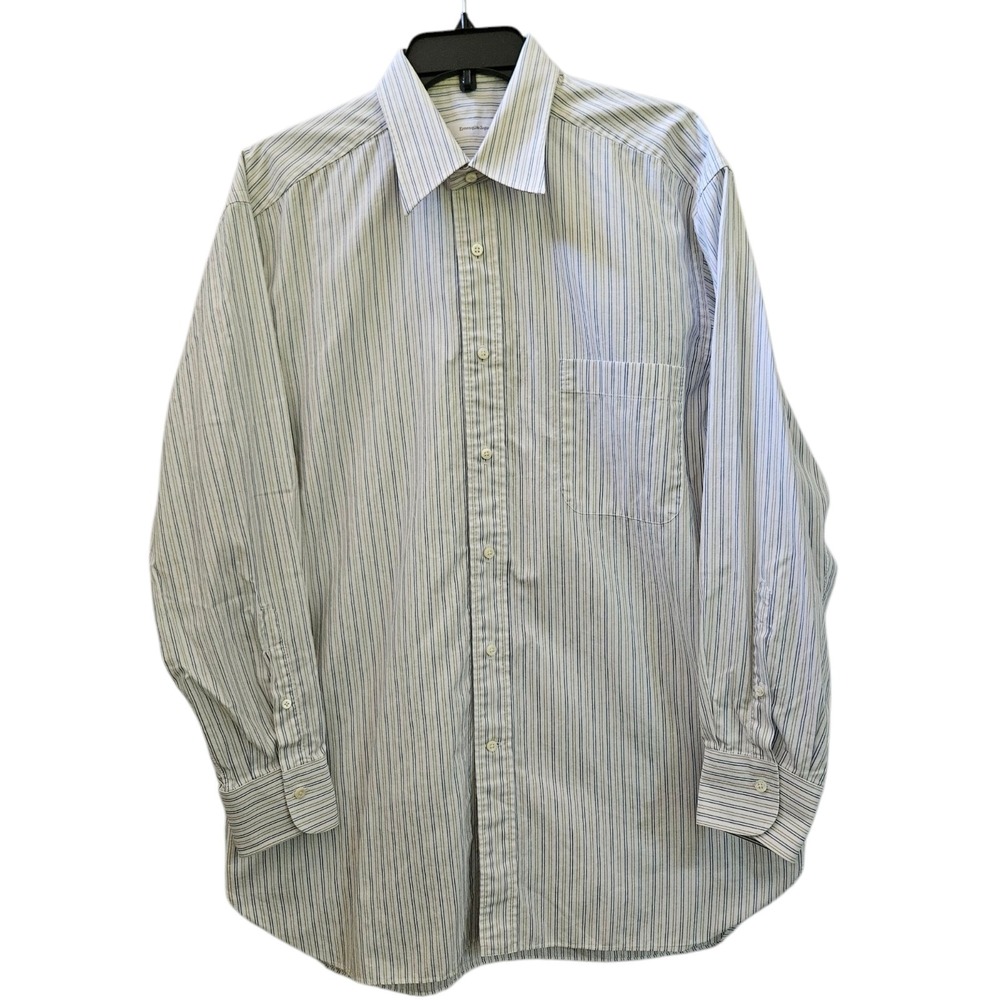 Ermenegildo Zegna Shirt Mens sz 43 17 Multicolor Striped Button Up Preppy Office